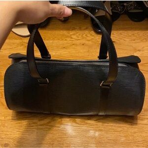 Elegant Black Leather Men's Bag